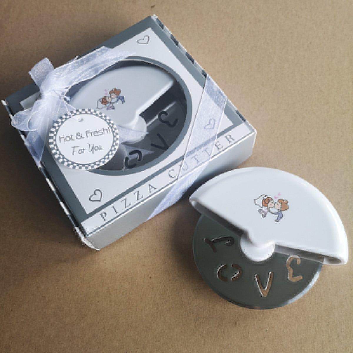 Wedding Party Favor Pizza Cutter Wheels Practical Kitchen Gift Pizza Knife Slicers CGF0075 (Set of 6 pcs) - COCOMELODY